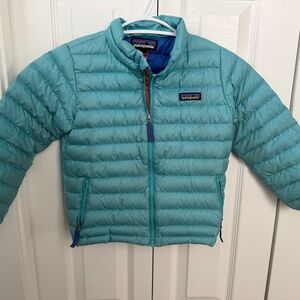 Patagonia Kids Teal Quilted Puffer Jacket